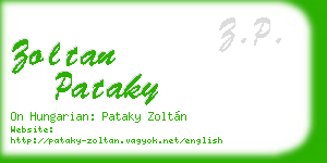 zoltan pataky business card
