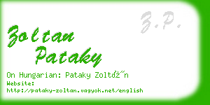 zoltan pataky business card